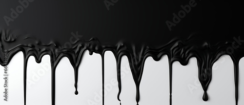 Dripping Black and White Paint Texture Background