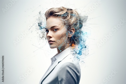 Wallpaper Mural Un mélange futuriste de science, de technologie et de femme. Futur concept d’intelligence artificielle. IA générative, IA Torontodigital.ca