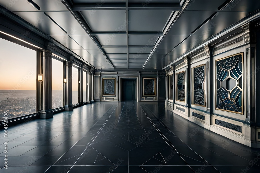 corridor in a building corridor in a building