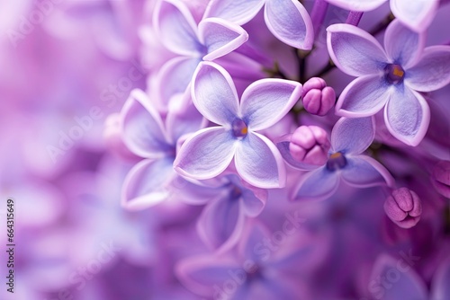 Lilac blossom macro background with copy space. © FurkanAli
