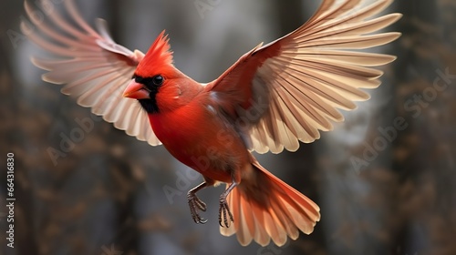 Northern Cardinal coming in for a landing. © FurkanAli