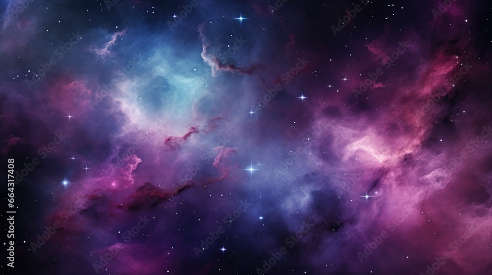 Space galaxy wallpaper, in shades of dark and light purple, realistic light and color use, vibrant skies, and realistic textures. Generative AI Space galaxy wallpaper, in shades of dark and light purple, realistic light and color use, vibrant skies, and realistic textures. Generative AI