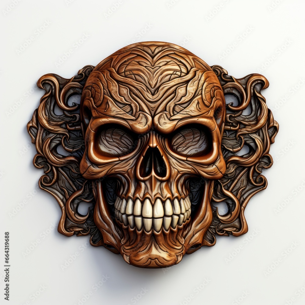 Skull Shaped Coasters , Cartoon 3D, Isolated On White Background, Hd Illustration Skull Shaped Coasters , Cartoon 3D, Isolated On White Background, Hd Illustration