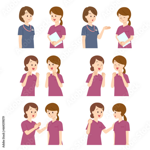 看護師たちのさまざまなシーン