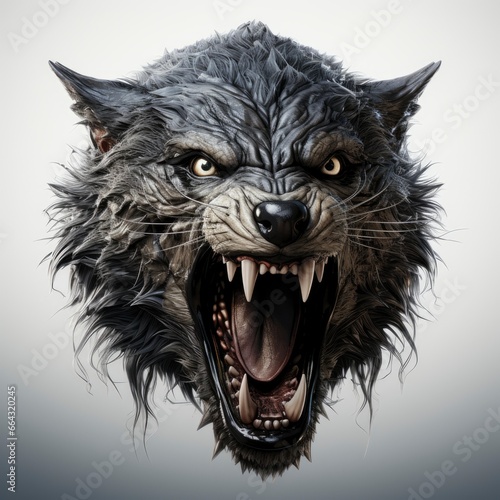Werewolf Fangs  Cartoon 3D  Cartoon 3D  Isolated On White Background  Hd Illustration