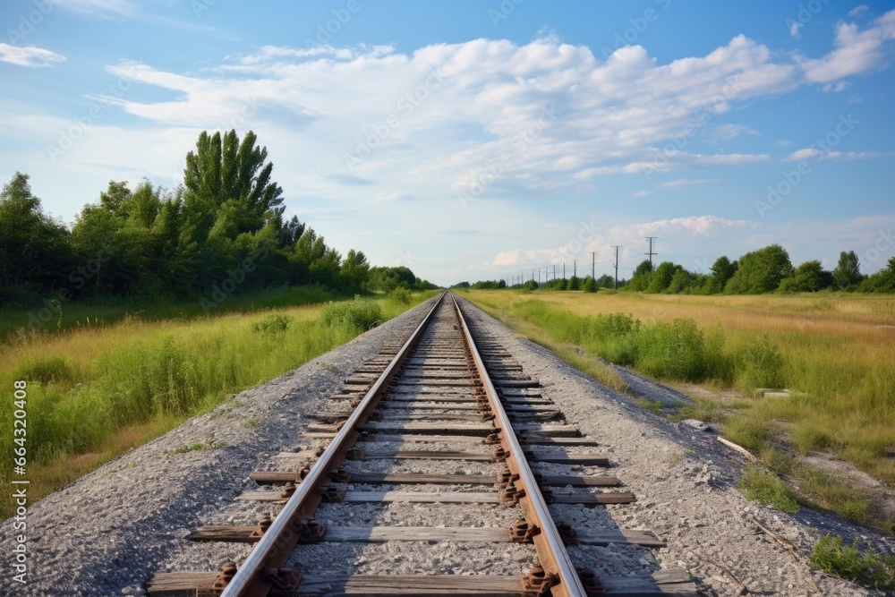 an abandoned railway line stretching into the distance an abandoned railway line stretching into the distance