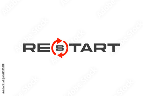 vector is the word "Restart". Square, elegant and outline