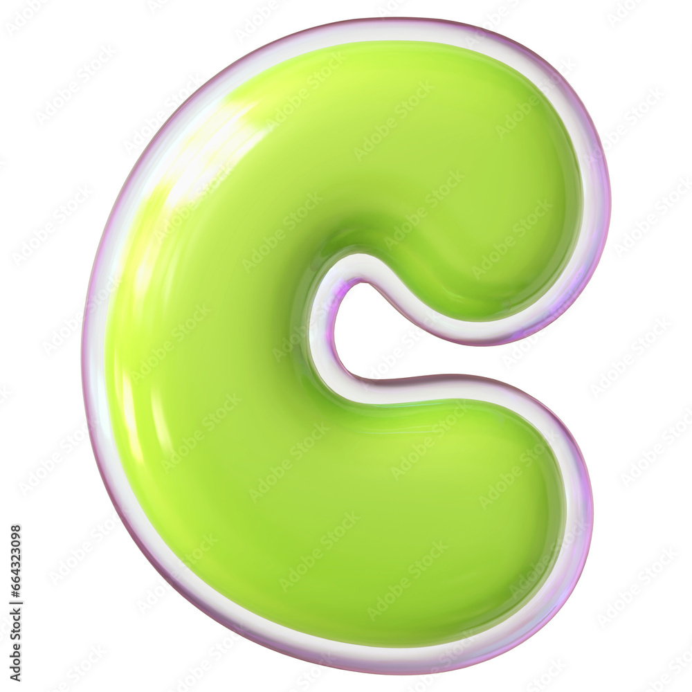 Green Letter C Font Bubble Green Letter C Font Bubble