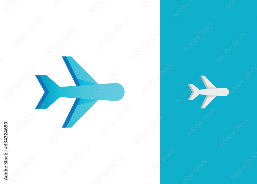 modern plane logo set