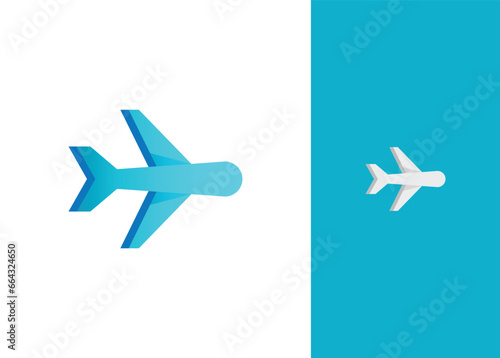 modern plane logo set