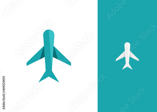 modern plane logo set