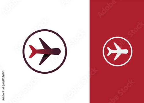 modern plane logo set