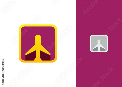 modern plane logo set