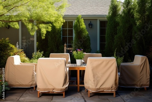 patio furniture covers protecting outside chairs and tables