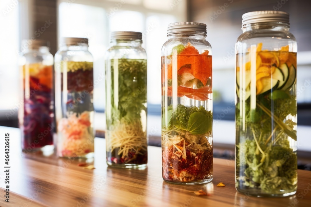 close-up of infused water in yoga studio close-up of infused water in yoga studio