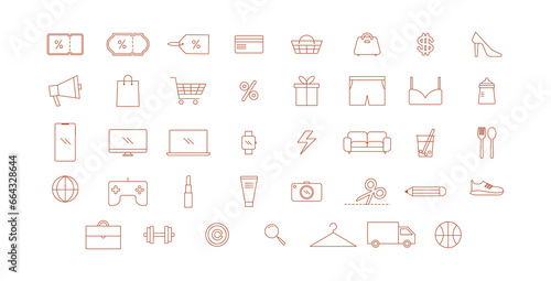 a set of icon and pictogram to use in promotion day 