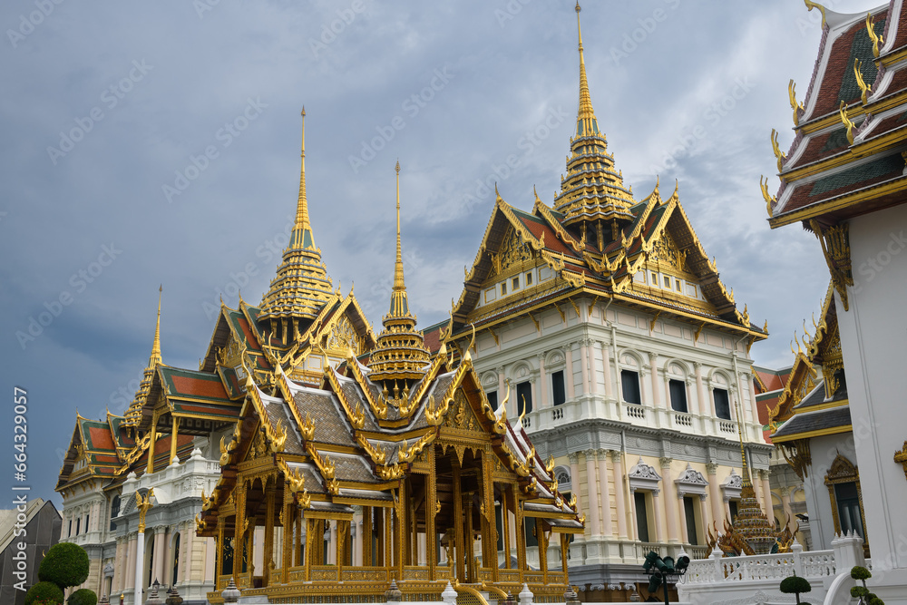 Ancient Thai art pavilion in the Grand Palace of Thailand