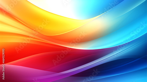 Colorful vibrant abstract background with wave lines pattern, 3D illustration.