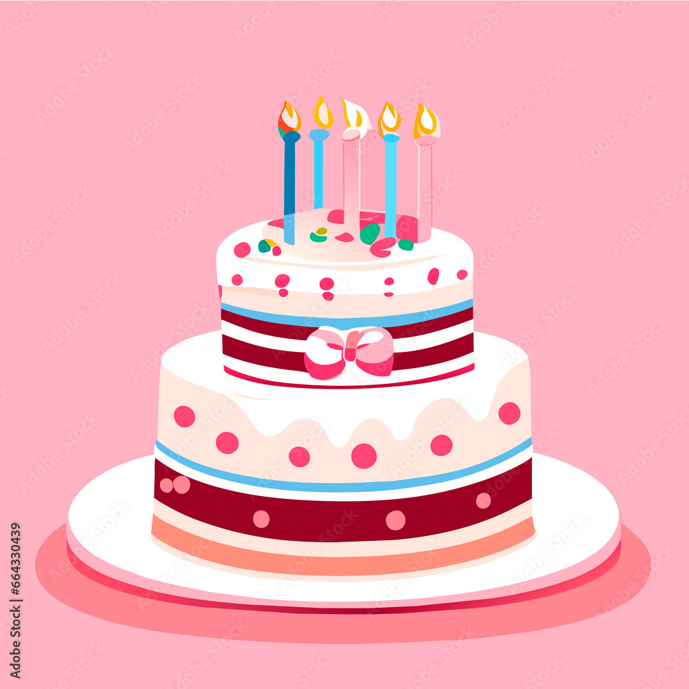 Pink birthday cake Pink birthday cake