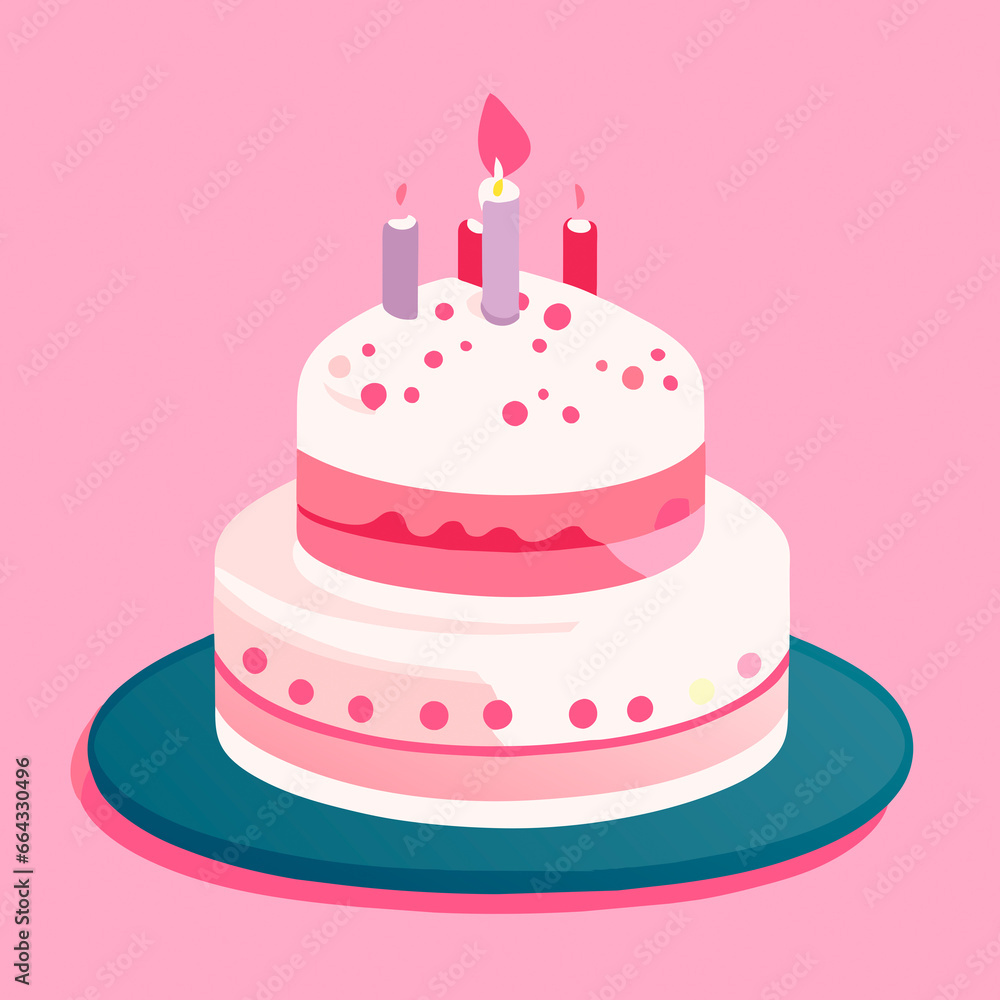 Pink birthday cake Pink birthday cake