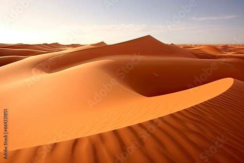 Rolling orange sand dunes and sand ripples. © FurkanAli