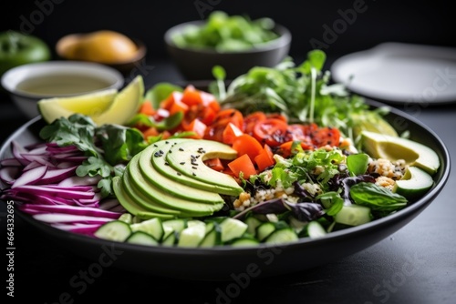 a healthy salad with ingredients known to support gut health