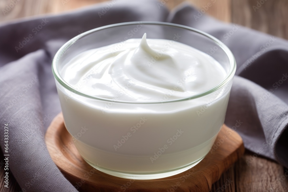 bowl of greek yogurt showing probiotics for skin health bowl of greek yogurt showing probiotics for skin health