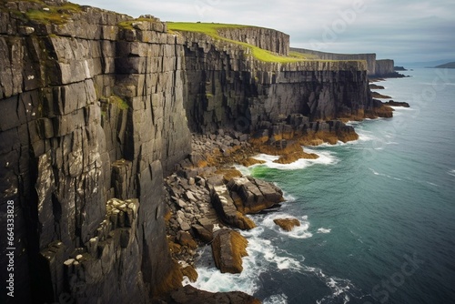 Stunning coastal cliffs in Ireland. Generative AI