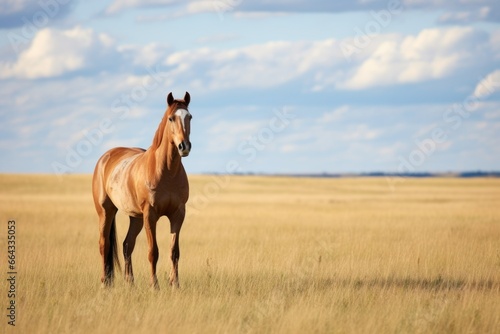 a lone horse standing in an empty pasture © Alfazet Chronicles