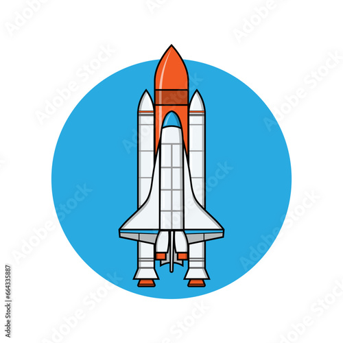 Space rocket illustration vector
