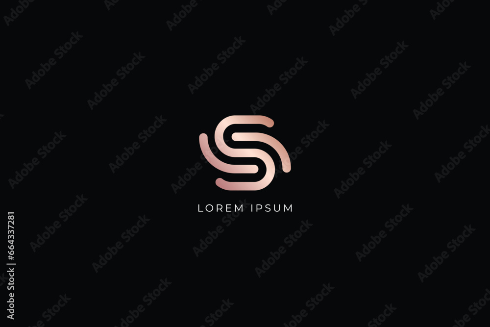 S letter line style modern abstract design creative golden wordmark design typography illustration, s wordmark, s logo S letter line style modern abstract design creative golden wordmark design typography illustration, s wordmark, s logo