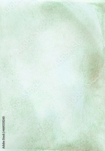 bright abstract green background with place for text, handmade with ink on paper