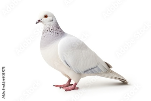 White Pigeon, White dove on an Isolated white background.