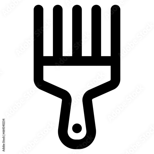 afro comb icon vector illustration asset element