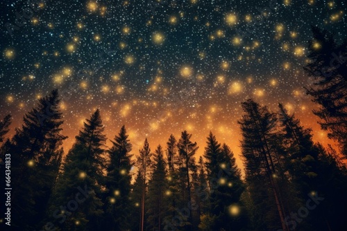 nighttime sky filled with stars. Generative AI