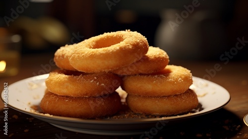 A snack dish called vada is a donut made with urad dal flour.