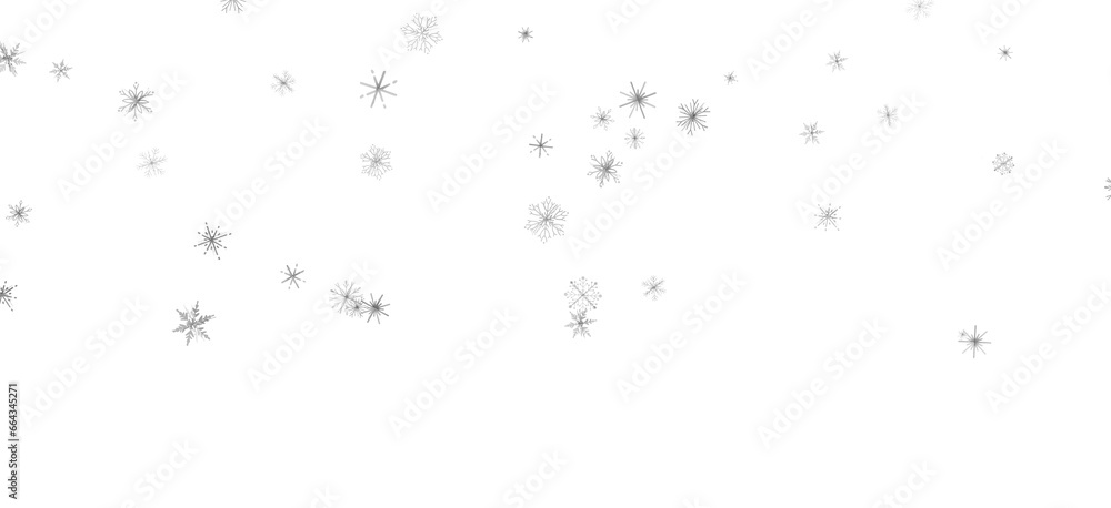 Fototapeta premium Glistening Snow Shower: Striking 3D Illustration Showcasing Falling Holiday Snowflakes