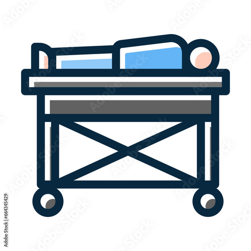 Dead body Vector Thick Line Filled Dark Colors