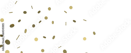 Glittering Spectacle: Captivating 3D Illustration of Glittery Gold Confetti