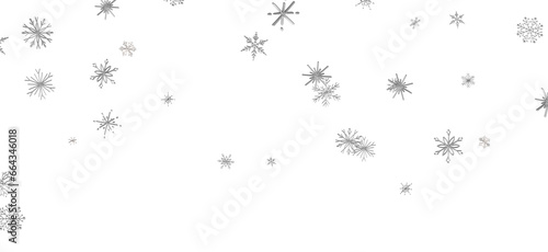 Snowflake Bliss  Striking 3D Illustration Showcasing Falling Holiday Snowflakes