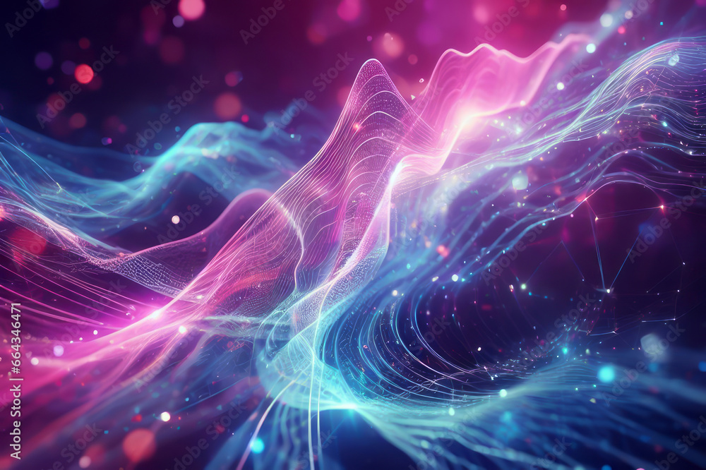 abstract futuristic background with pink blue glowing neon moving high speed wave lines and bokeh lights. Data transfer concept Fantastic wallpaper abstract futuristic background with pink blue glowing neon moving high speed wave lines and bokeh lights. Data transfer concept Fantastic wallpaper