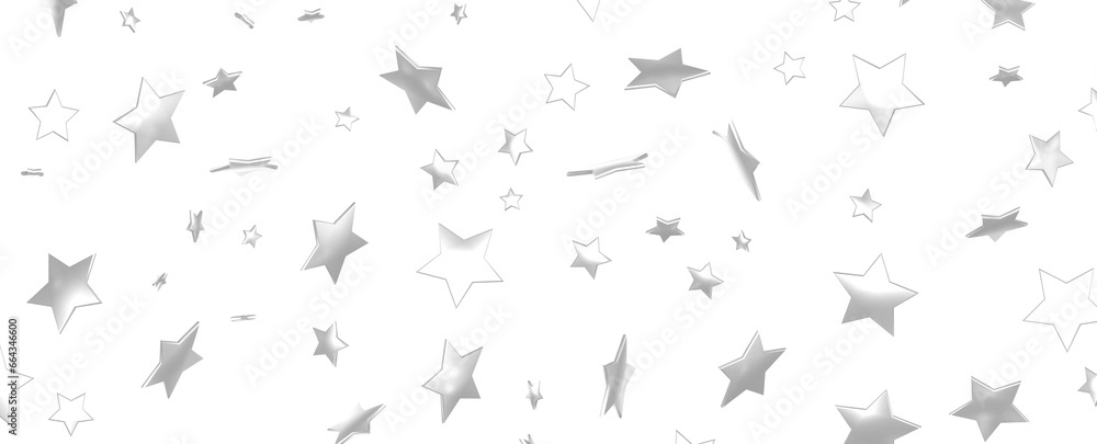 Silver star of confetti. Silver star of confetti.