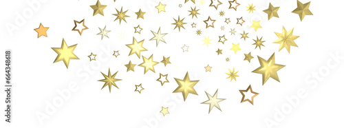 XMAS stars. Confetti celebration  Falling golden abstract decoration for party  birthday celebrate 