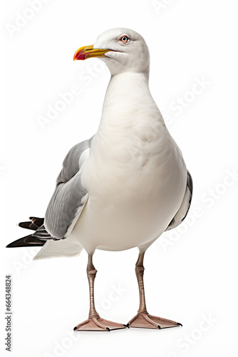 Seagull bird isolated on white background
