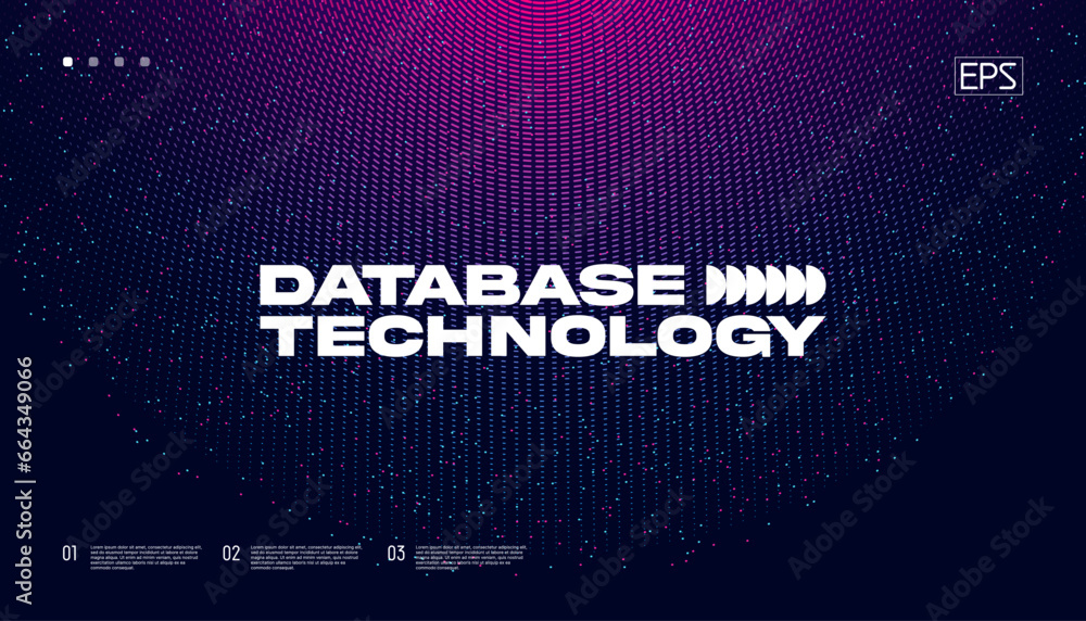 Abstract background with dotted gradient and particles. Data technology concept. Abstract background with dotted gradient and particles. Data technology concept.
