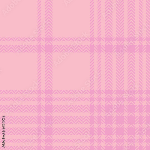 Plaid check pattern in pink. Seamless fabric texture. Tartan textile print.