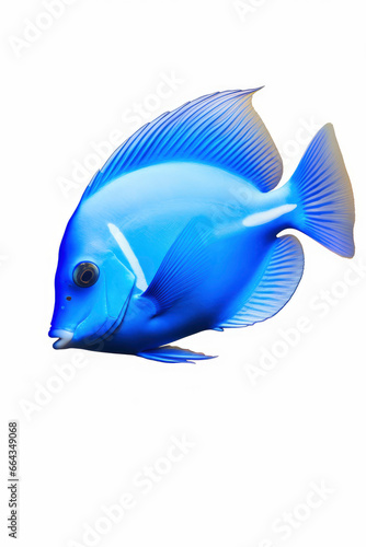 Blue fish isolated on white background