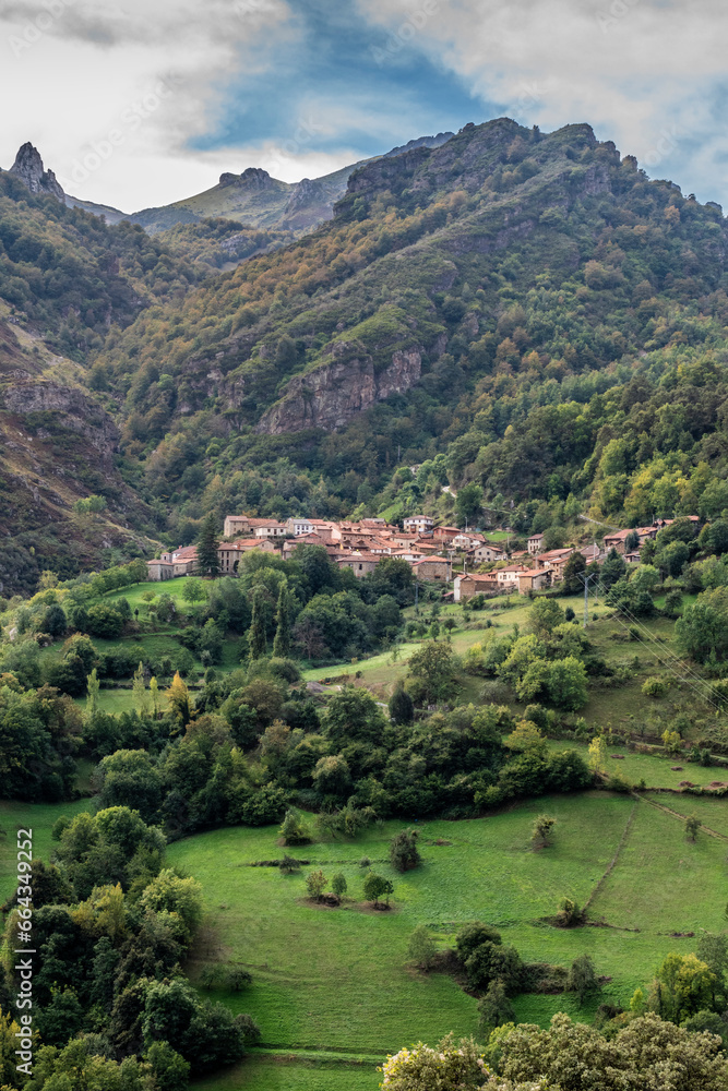 Village in the Picos de Europa mountains