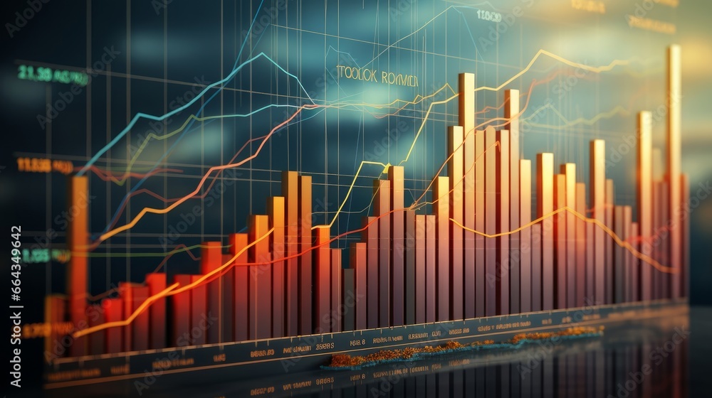 Fototapeta premium market chart