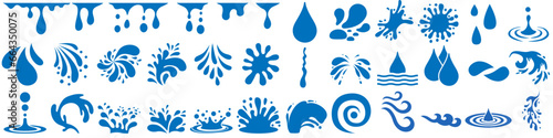 Water drops icon vector set. Water illustration sign collection. Spray symbol. Ocean logo. Sea mark.